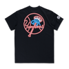 NEW YORK YANKEES PARTY VIBE - SUMMER NEON BLACK REGULAR SHORT SLEEVE T-SHIRT