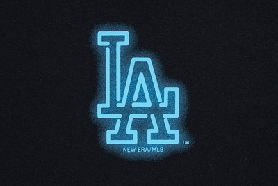 LOS ANGELES DODGERS PARTY VIBE - SUMMER NEON BLACK REGULAR SHORT SLEEVE T-SHIRT