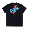 LOS ANGELES DODGERS PARTY VIBE - SUMMER NEON BLACK REGULAR SHORT SLEEVE T-SHIRT