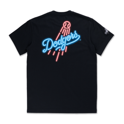 LOS ANGELES DODGERS PARTY VIBE - SUMMER NEON BLACK REGULAR SHORT SLEEVE T-SHIRT