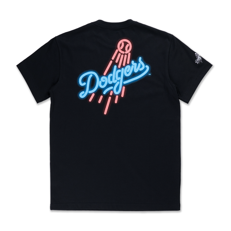 LOS ANGELES DODGERS PARTY VIBE - SUMMER NEON BLACK REGULAR SHORT SLEEVE T-SHIRT