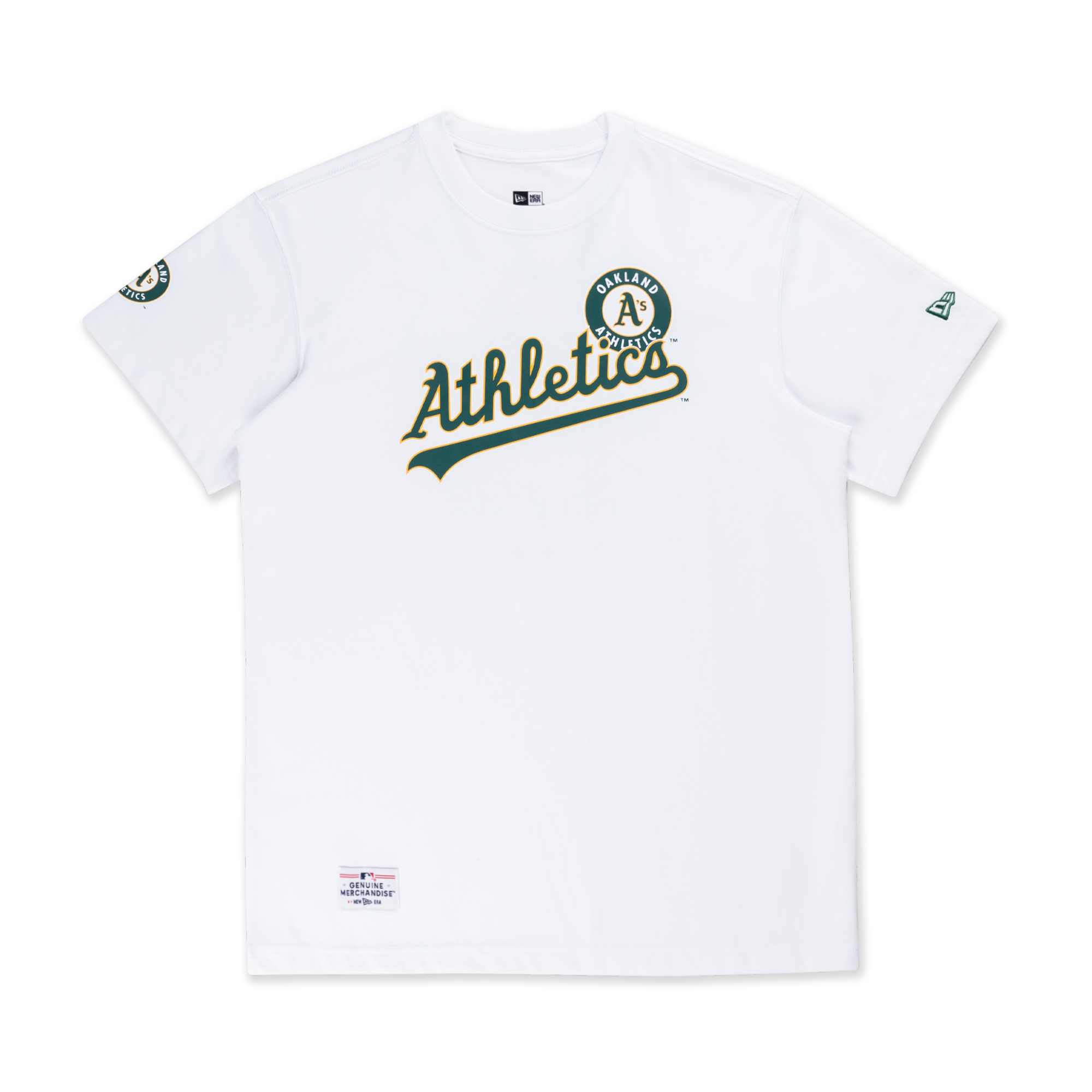 OAKLAND ATHLETICS PARTY VIBE - MLB DONUT WHITE REGULAR SHORT SLEEVE T-SHIRT