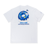 LOS ANGELES DODGERS PARTY VIBE - MLB DONUT WHITE REGULAR SHORT SLEEVE T-SHIRT