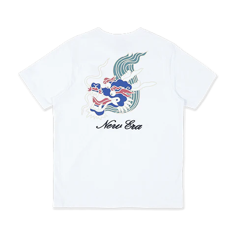 NEW ERA YEAR OF THE DRAGON WHITE REGULAR SHORT SLEEVE T-SHIRT