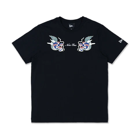 NEW ERA YEAR OF THE DRAGON BLACK REGULAR SHORT SLEEVE T-SHIRT