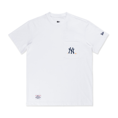 NEW YORK YANKEES PARTY VIBE - MLB POPCORN WHITE REGULAR SHORT SLEEVE T-SHIRT