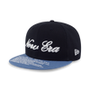 NEW ERA BASIC FADED BLUE VISOR BLACK 9FIFTY CAP