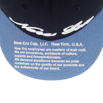 NEW ERA BASIC FADED BLUE VISOR BLACK 9FIFTY CAP