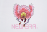NEW ERA X ONE PIECE DONQUIXOTE DOFLAMINGO WHITE SHORT SLEEVE T-SHIRT