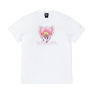 NEW ERA X ONE PIECE DONQUIXOTE DOFLAMINGO WHITE SHORT SLEEVE T-SHIRT