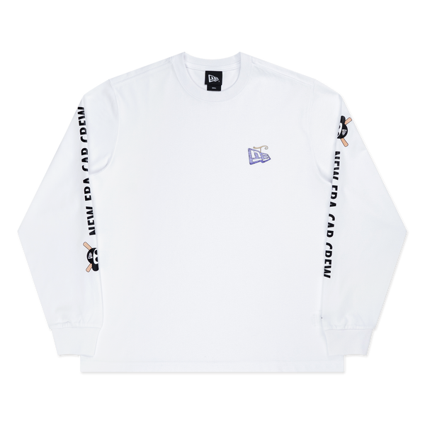 NEW ERA CAP CREW X ONE PIECE WHITE LONG SLEEVE T-SHIRT – New NEW ERA CAP CREW X ONE PIECE WHITE LONG SLEEVE T-SHIRT – New