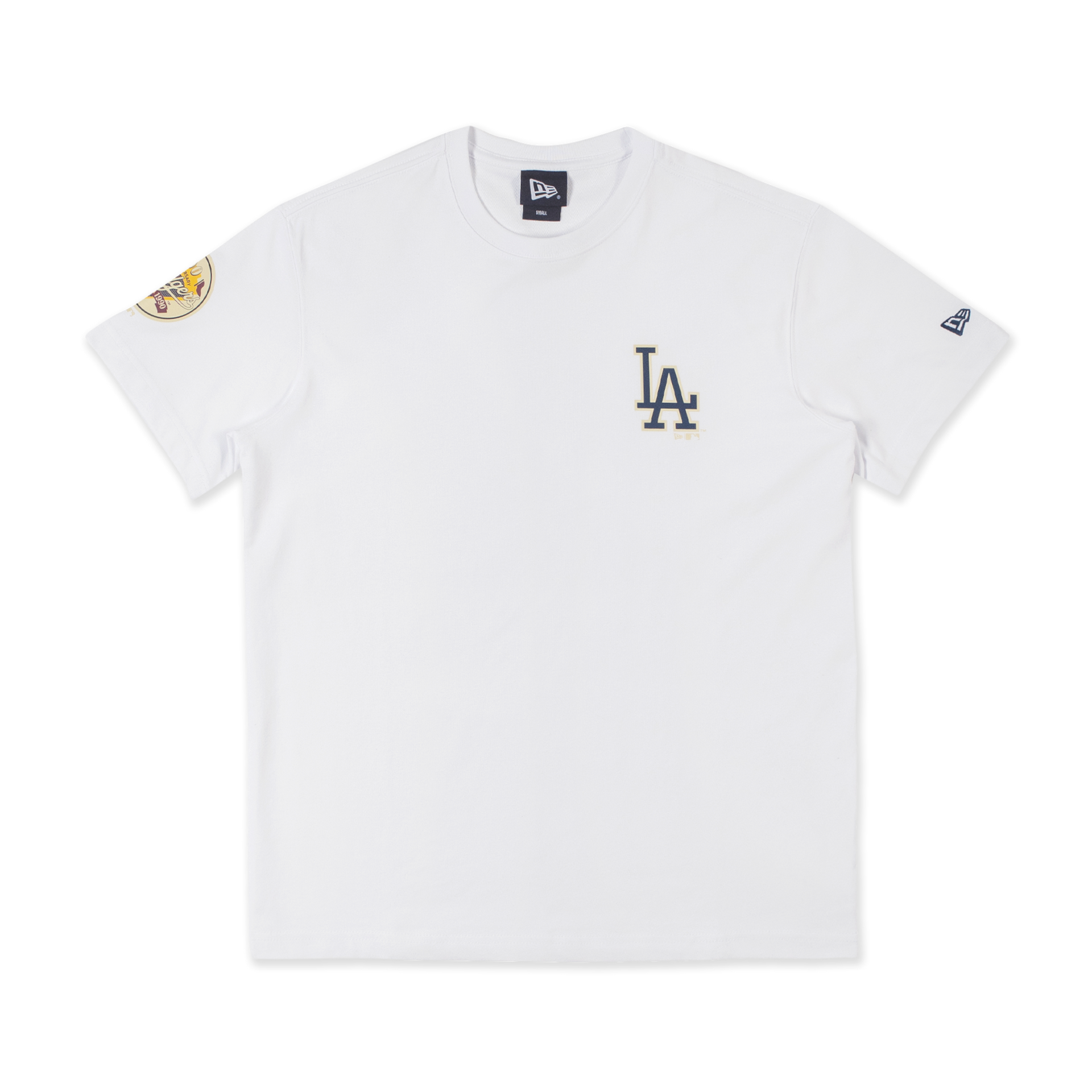 Tシャツ・カットソー [New Era] MLB Los Angeles Dodgers Poster T-Shirt Off White OFF-WHITE x MLB Los Angeles Dodgers T-Shirt Cream/Blue Men's