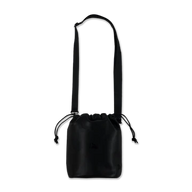 NEW ERA DARK 90S BLACK PU LEATHER BENTO DRAWSTRING BAG