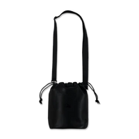 NEW ERA DARK 90S BLACK PU LEATHER BENTO DRAWSTRING BAG