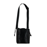 NEW ERA DARK 90S BLACK PU LEATHER BENTO DRAWSTRING BAG