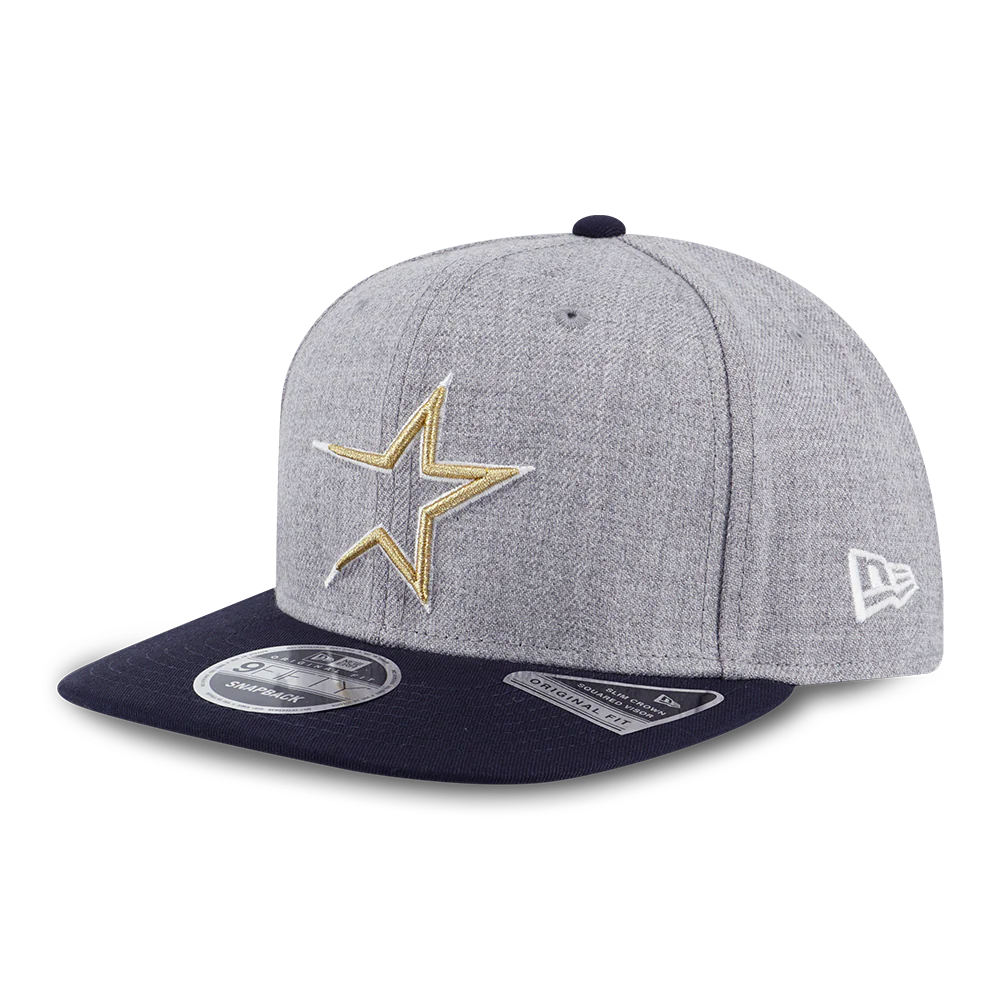 MLB HOUSTON ASTROS COOPERSTOWN NAVY VISOR HEATHER GRAY 9FIFTY OF PCV CAP