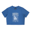 LOS ANGELES DODGERS OLD SCHOOL SPORT AP BLUE WOMEN CROP TEE