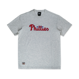 MLB PHILADELPHIA PHILLIES COOPERSTOWN LIGHT HEATHER GRAY SHORT SLEEVE T-SHIRT