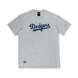 MLB LOS ANGELES DODGERS COOPERSTOWN LIGHT HEATHER GRAY SHORT SLEEVE T-SHIRT