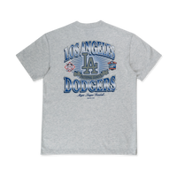 MLB LOS ANGELES DODGERS COOPERSTOWN LIGHT HEATHER GRAY SHORT SLEEVE T-SHIRT