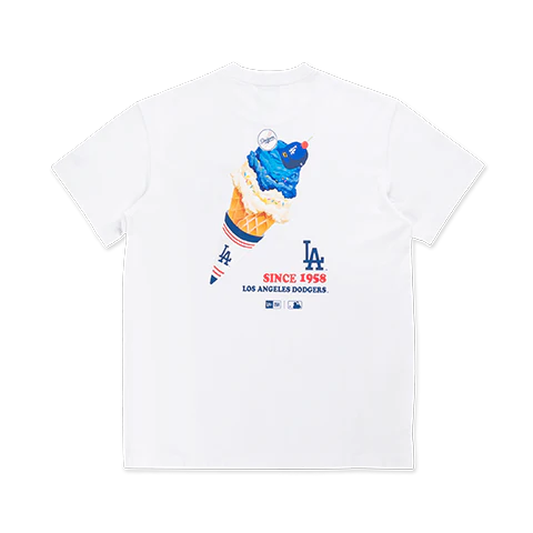 LOS ANGELES DODGERS HOME CHEERING WHITE SHORT SLEEVE T-SHIRT