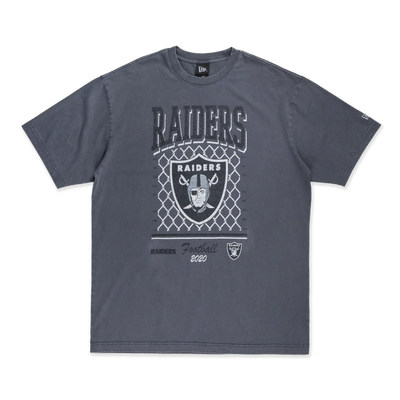 LAS VEGAS RAIDERS OLD SCHOOL SPORT AP GRAPHITE OVERSIZED SHORT SLEEVE T-SHIRT