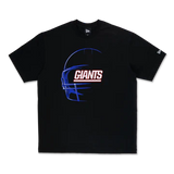 NEW YORK GIANTS NFL BLACK OVERSIZED SHORT SLEEVE T-SHIRT