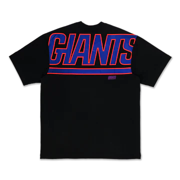 NEW YORK GIANTS NFL BLACK OVERSIZED SHORT SLEEVE T-SHIRT