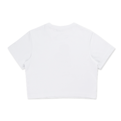 W CROP TEE PREPPY LOSDOD WHITE