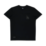 LOS ANGELES DODGERS NEW ERA DARK 90S BLACK SHORT SLEEVE POCKET T-SHIRT