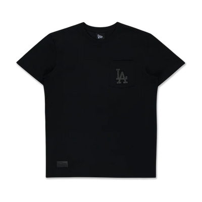 LOS ANGELES DODGERS NEW ERA DARK 90S BLACK SHORT SLEEVE POCKET T-SHIRT