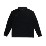 NEW YORK YANKEES DARK 90S BLACK RUGBY SWEATSHIRT