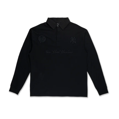 NEW YORK YANKEES DARK 90S BLACK RUGBY SWEATSHIRT