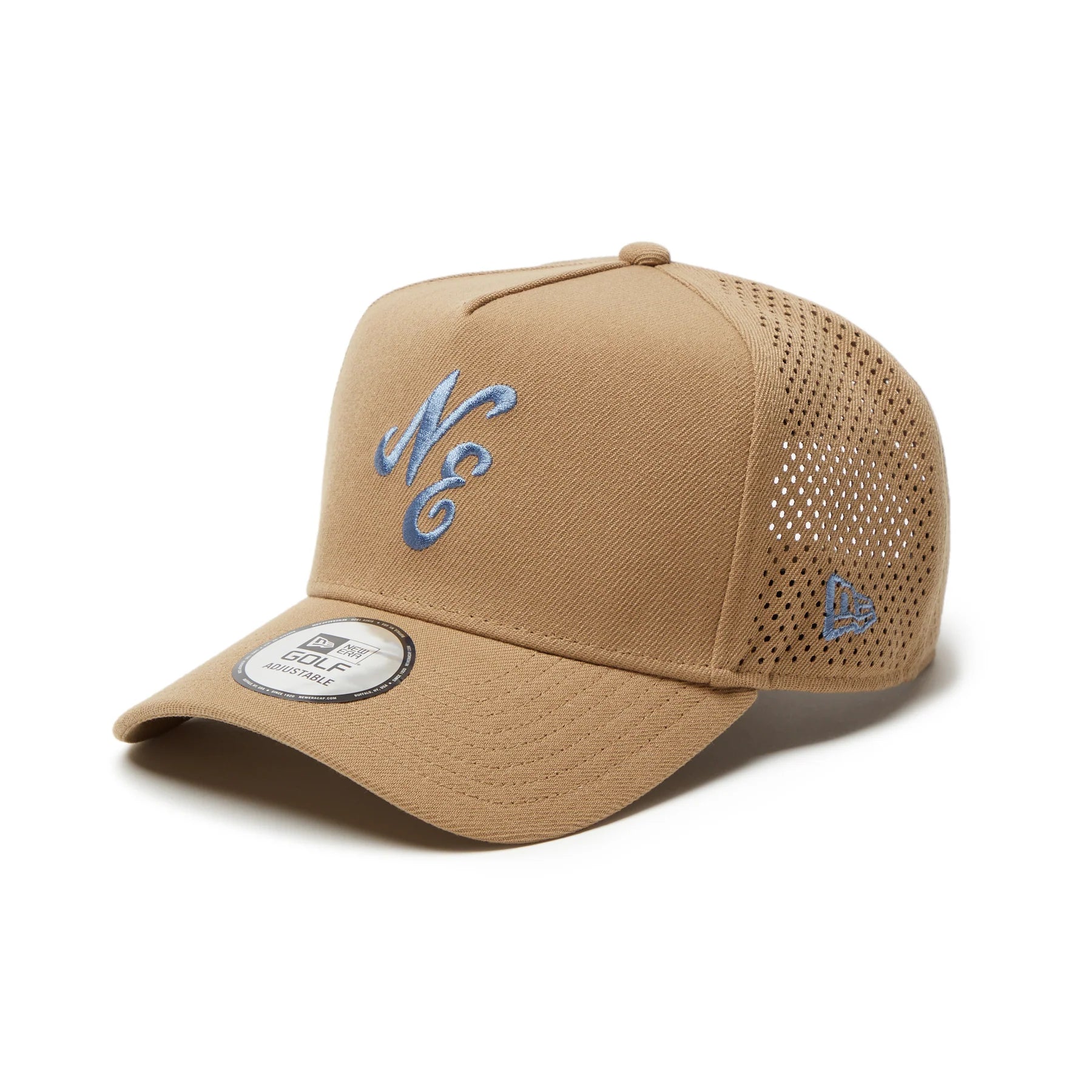 NEW ERA LOGO LASER PERFORATED KHAKI 9FORTY AF TRUCKER CAP