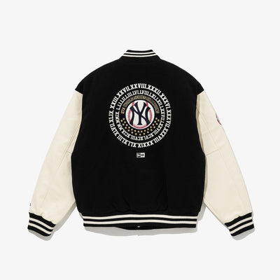 MLB New York Yankees Black/Ivory Varsity Jacket