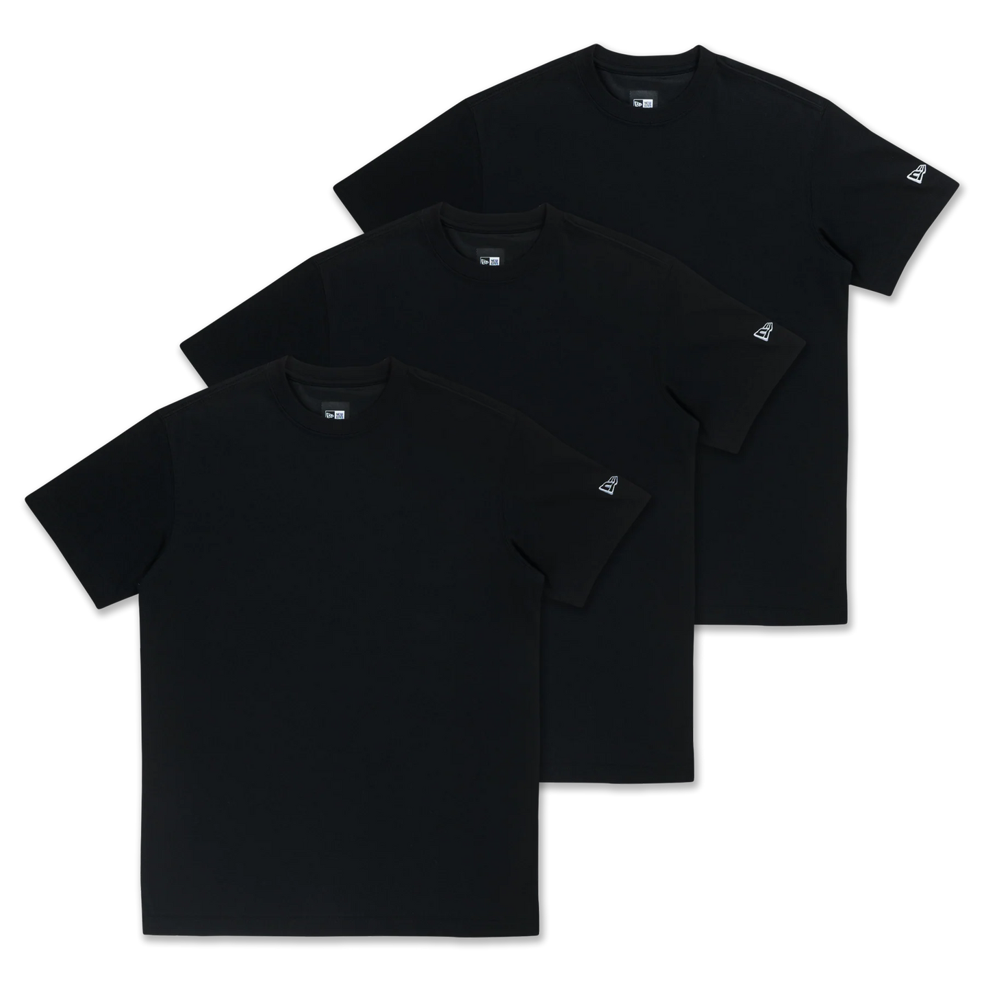 NEW ERA BASICS 3 PACK COOL ERA BLACK SHORT SLEEVE T-SHIRT