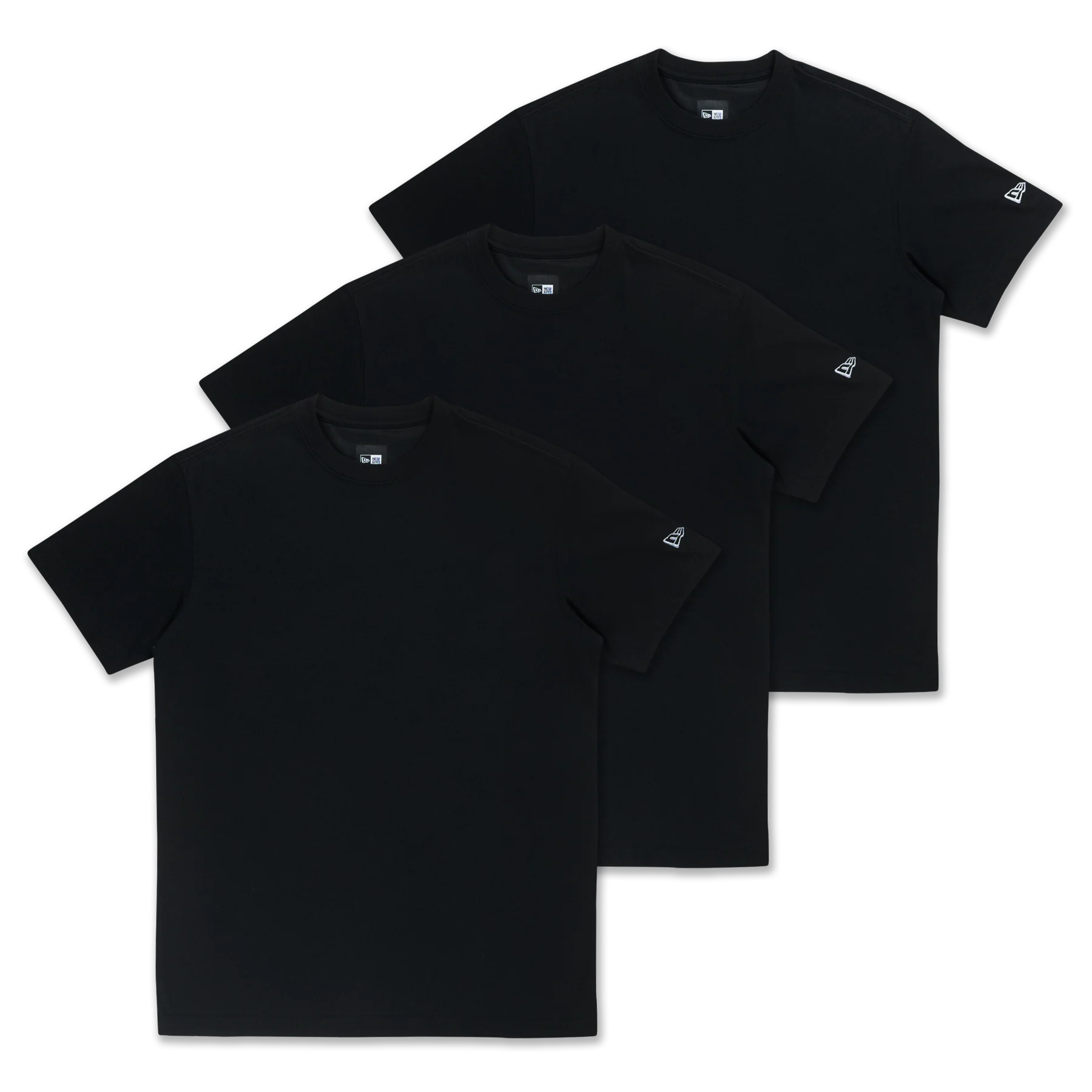 NEW ERA BASICS 3 PACK COOL ERA BLACK SHORT SLEEVE T-SHIRT