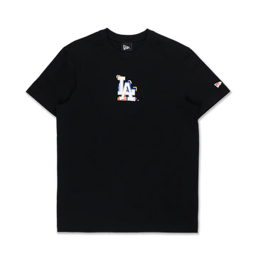 LOS ANGELES DODGERS TINT BRUSH BLACK SHORT SLEEVE T-SHIRT