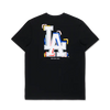 LOS ANGELES DODGERS TINT BRUSH BLACK SHORT SLEEVE T-SHIRT