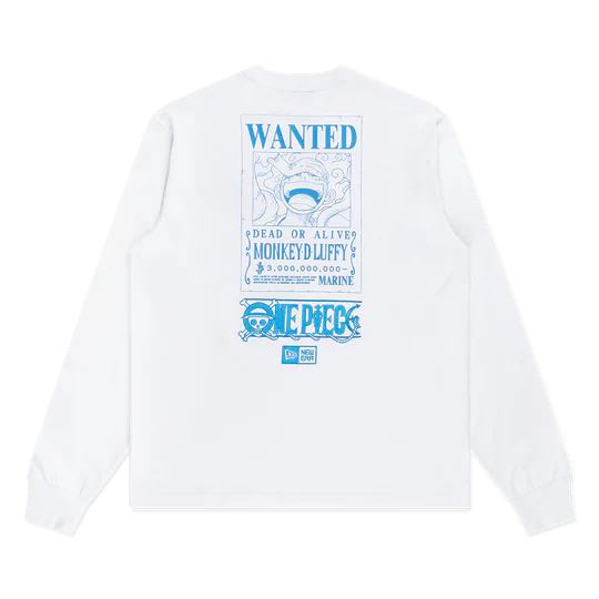 NEW ERA X ONE PIECE GEAR 5 LUFFY WHITE LONG SLEEVE T-SHIRT