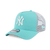 New York Yankees Color Era 2-Tone White Rear Arctic Teal 9Forty AF Trucker Cap