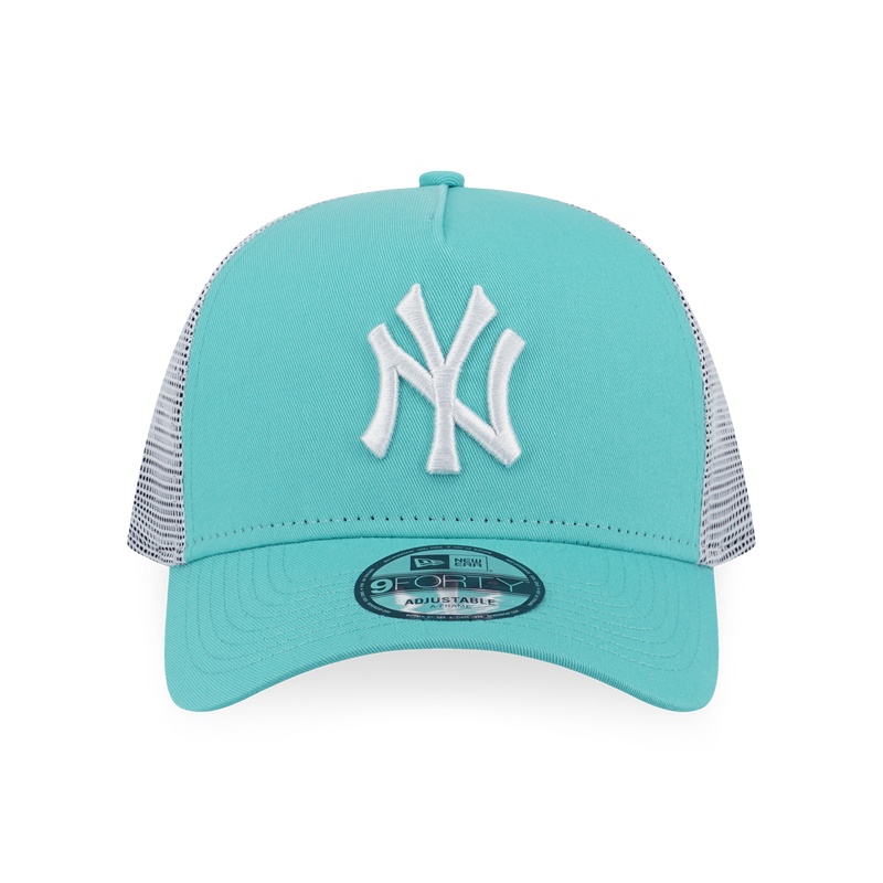 New York Yankees Color Era 2-Tone White Rear Arctic Teal 9Forty AF Trucker Cap