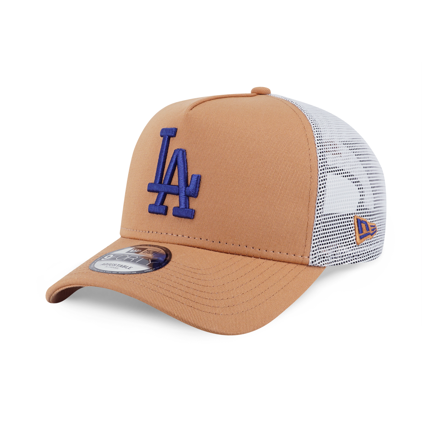Los Angeles Dodgers Color Era 2-Tone White Rear Deep Sand Brown 9Forty AF Trucker Cap