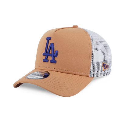 Los Angeles Dodgers Color Era 2-Tone White Rear Deep Sand Brown 9Forty AF Trucker Cap
