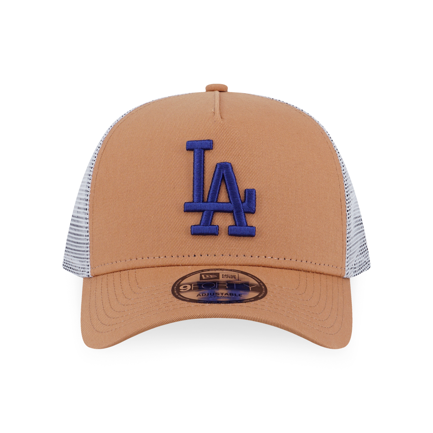 Los Angeles Dodgers Color Era 2-Tone White Rear Deep Sand Brown 9Forty AF Trucker Cap