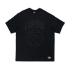 Los Angeles Lakers Basketball Tonal Pack Black Oversized Short Sleeve T-Shirt