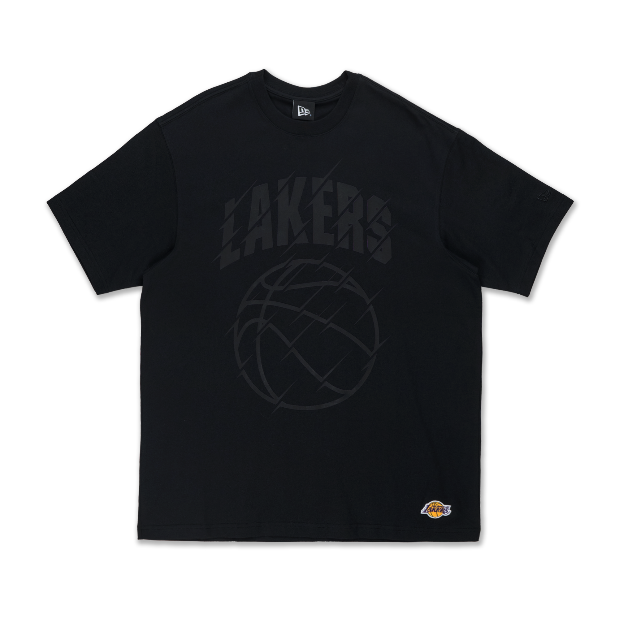 Los Angeles Lakers Basketball Tonal Pack Black Oversized Short Sleeve T-Shirt