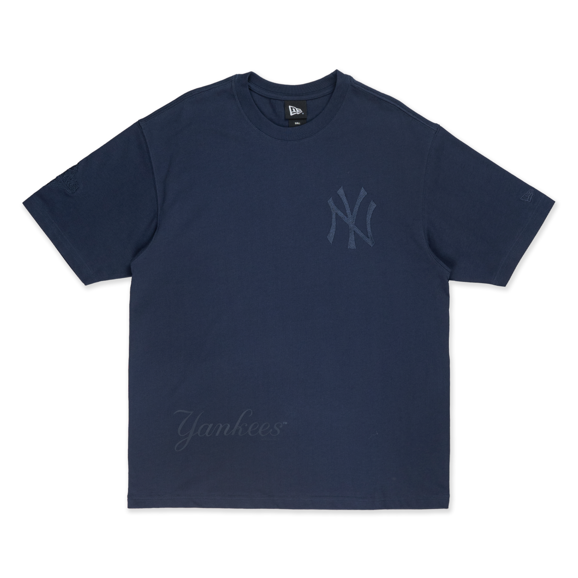 N!ce round logo border tee (NAVY) ennoy