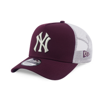 NEW YORK YANKEES COLOR ERA 2-TONE WHITE REAR MAROON RED 9FORTY AF TRUCKER CAP