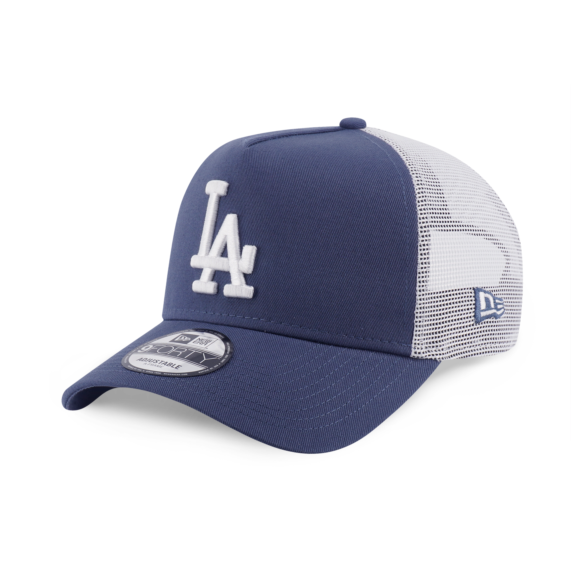 LOS ANGELES DODGERS COLOR ERA 2-TONE WHITE REAR MUTED INDIGO 9FORTY AF TRUCKER CAP